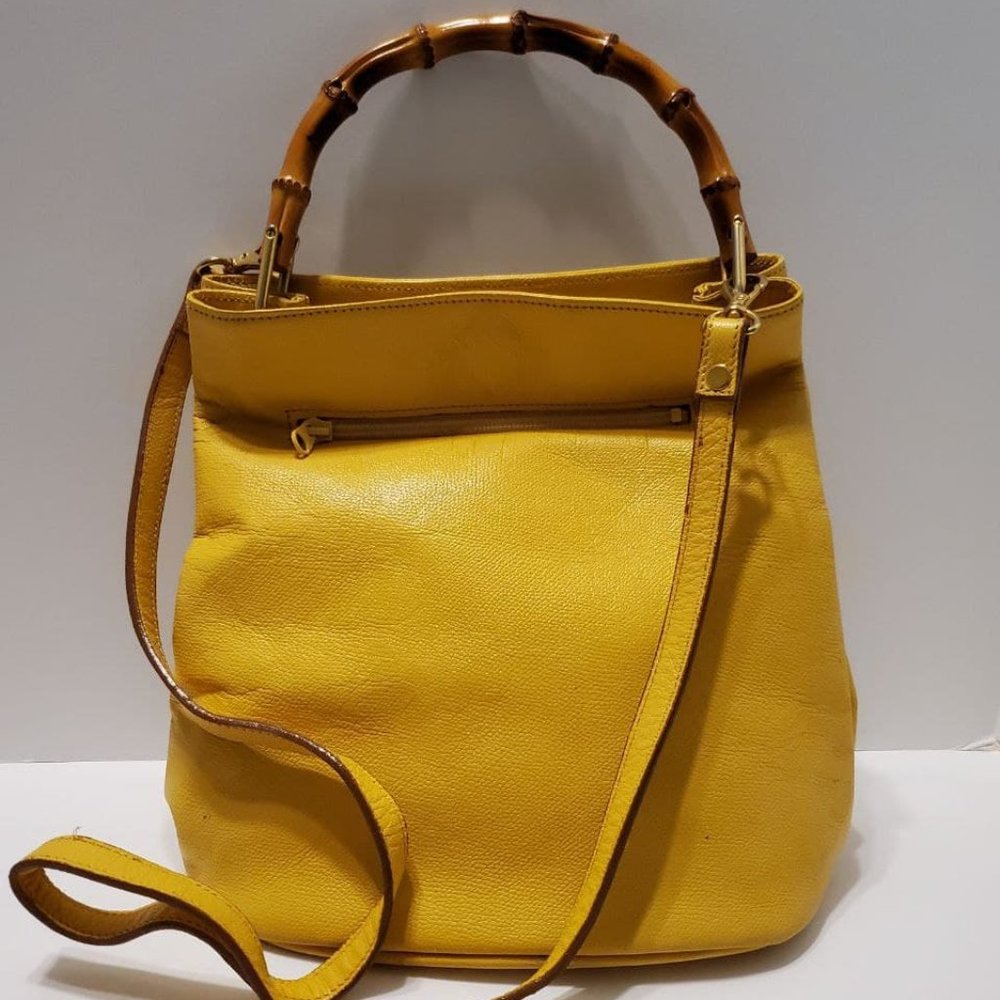 Brera Milano Yellow Italian Leather Bag